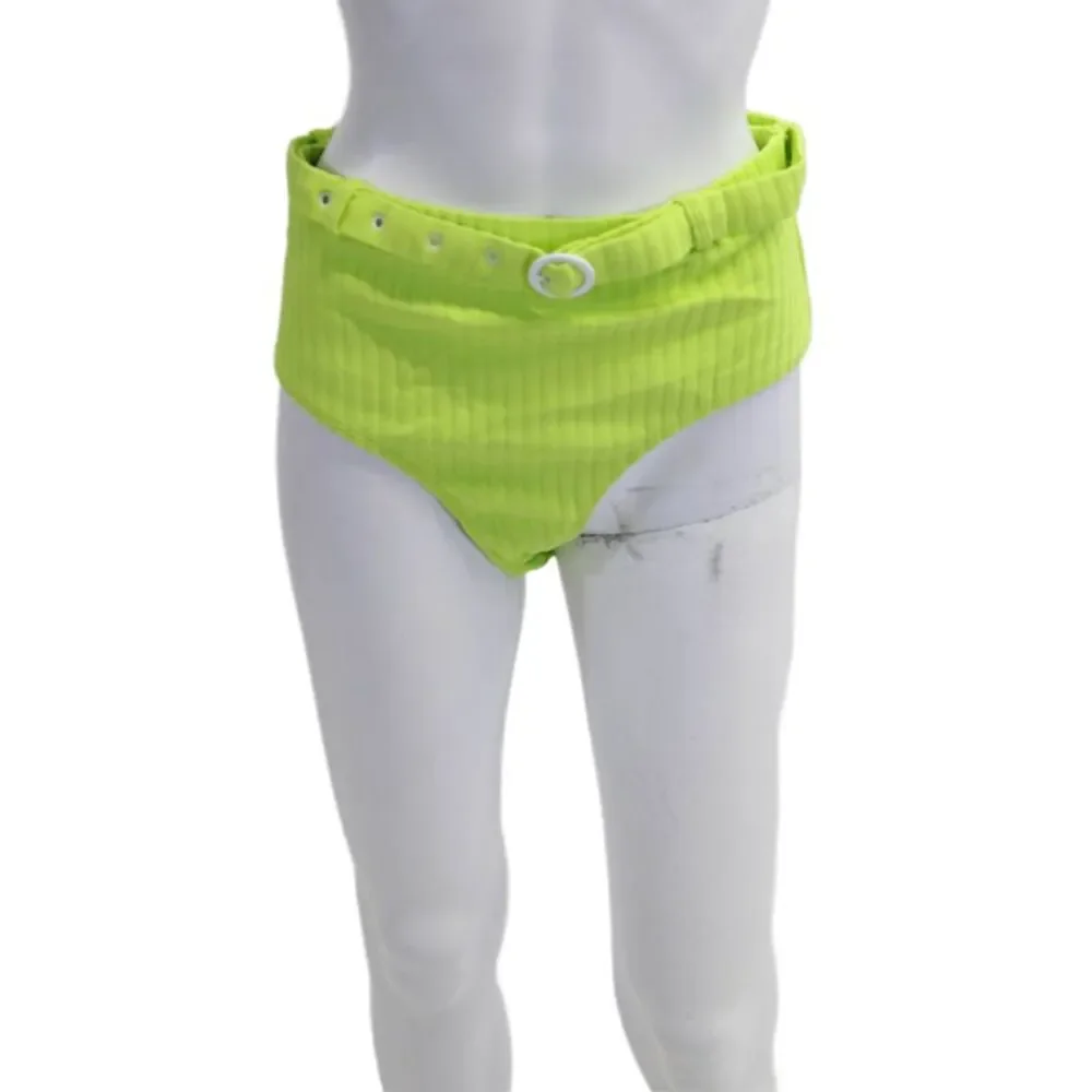 Solid & Striped Womens Spandex Textured Bikini Bottom Pistachio Green Size L